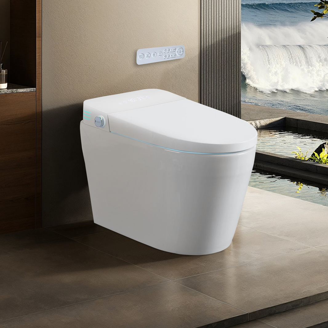 Tankless Smart Toilet with Built-In Bidet, Auto Flush, Heated Seat and Warm Water