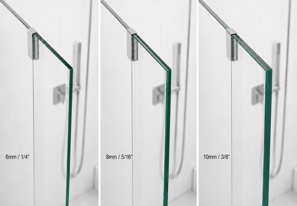Shower Door Glass Thickness: 6mm vs. 8mm vs. 10mm