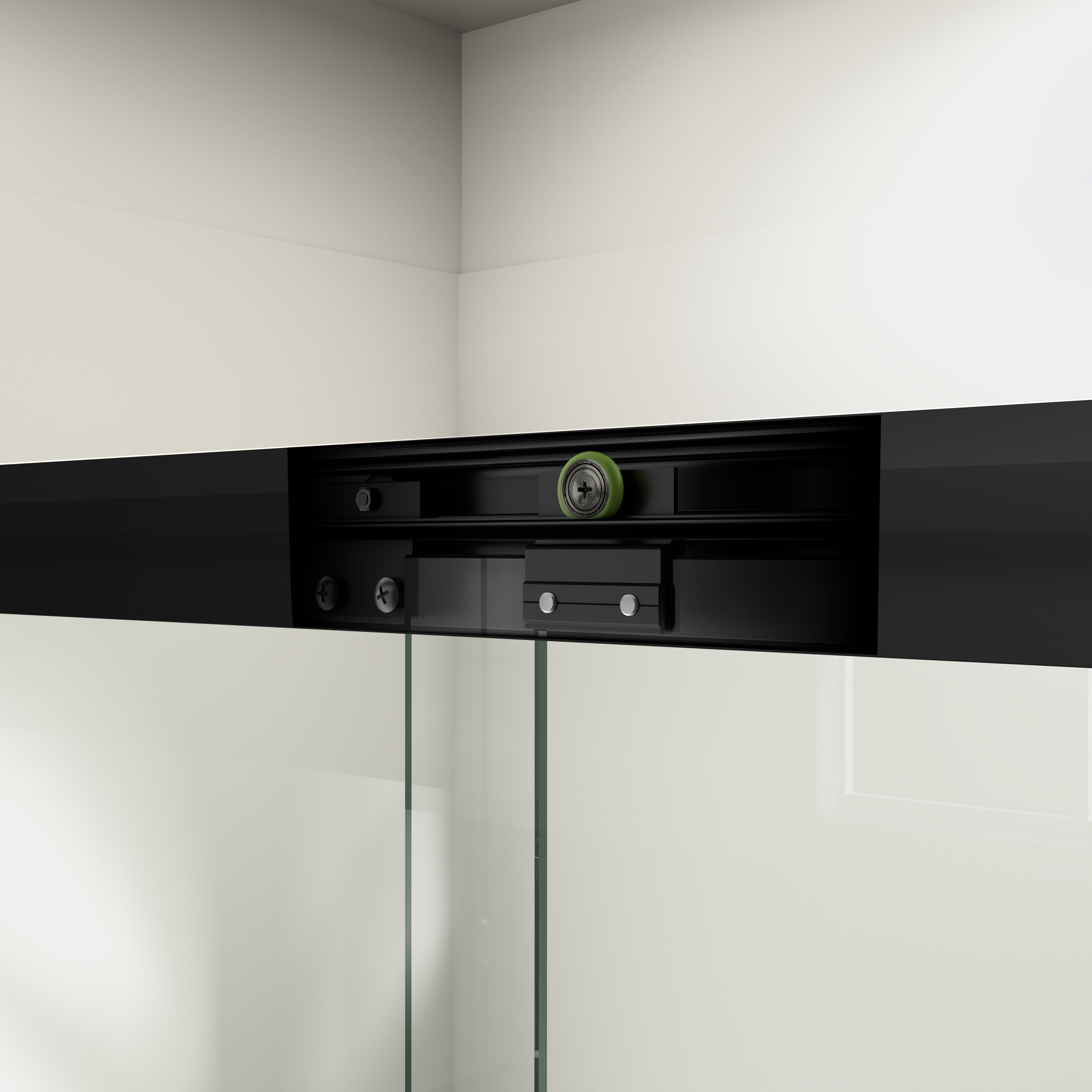 Core 44"-48" or 56"-60" W x 72" H Framed Double Sliding Shower Door with 1/4"(6mm) Tempered Clear Glass