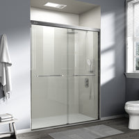 Core 44"-48" or 56"-60" W x 72" H Framed Double Sliding Shower Door with 1/4"(6mm) Tempered Clear Glass