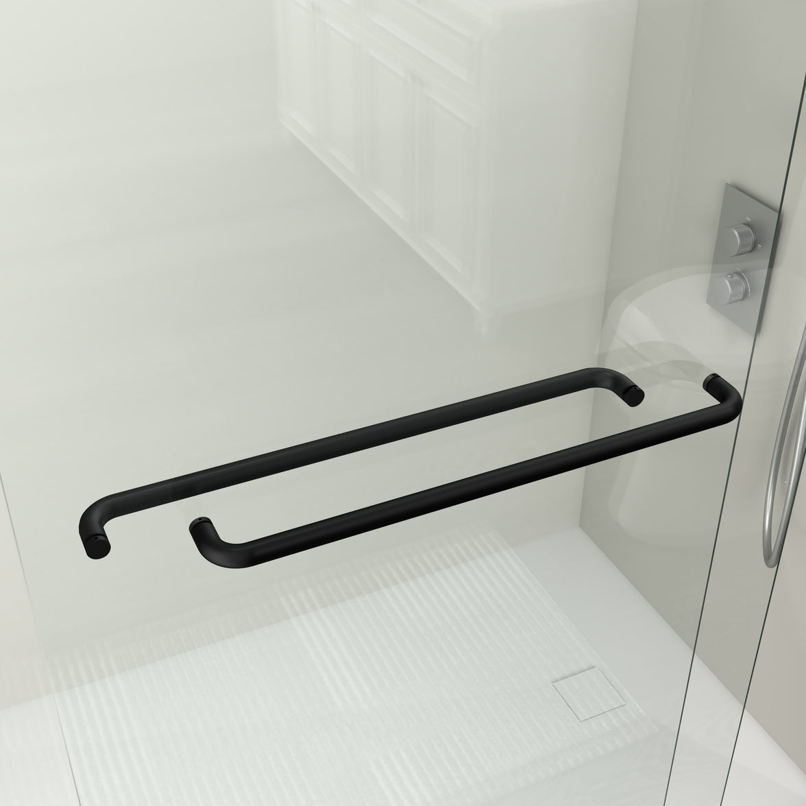 Core 44"-48" or 56"-60" W x 72" H Framed Double Sliding Shower Door with 1/4"(6mm) Tempered Clear Glass
