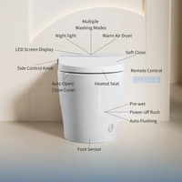 Tankless Smart Toilet with Built-In Bidet, Auto Flush, Heated Seat and Warm Water