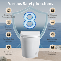 Tankless Smart Toilet with Built-In Bidet, Auto Flush, Heated Seat and Warm Water
