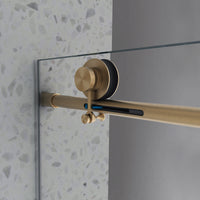 Jade 55"-60"W x 63"H Frameless Single Sliding Bathtub Door with 5/16"(8mm) Tempered Clear Glass and Soft-Close