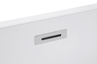 55" Acrylic Freestanding Soaking Bathtub with Pop-Up Drain and Overflow in Gloss White