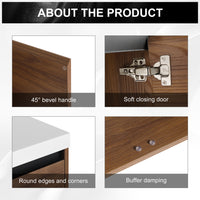 36" Ebony Wall-Mounted Bathroom Vanity in Brown with Resin Sink and Soft-Close Storage