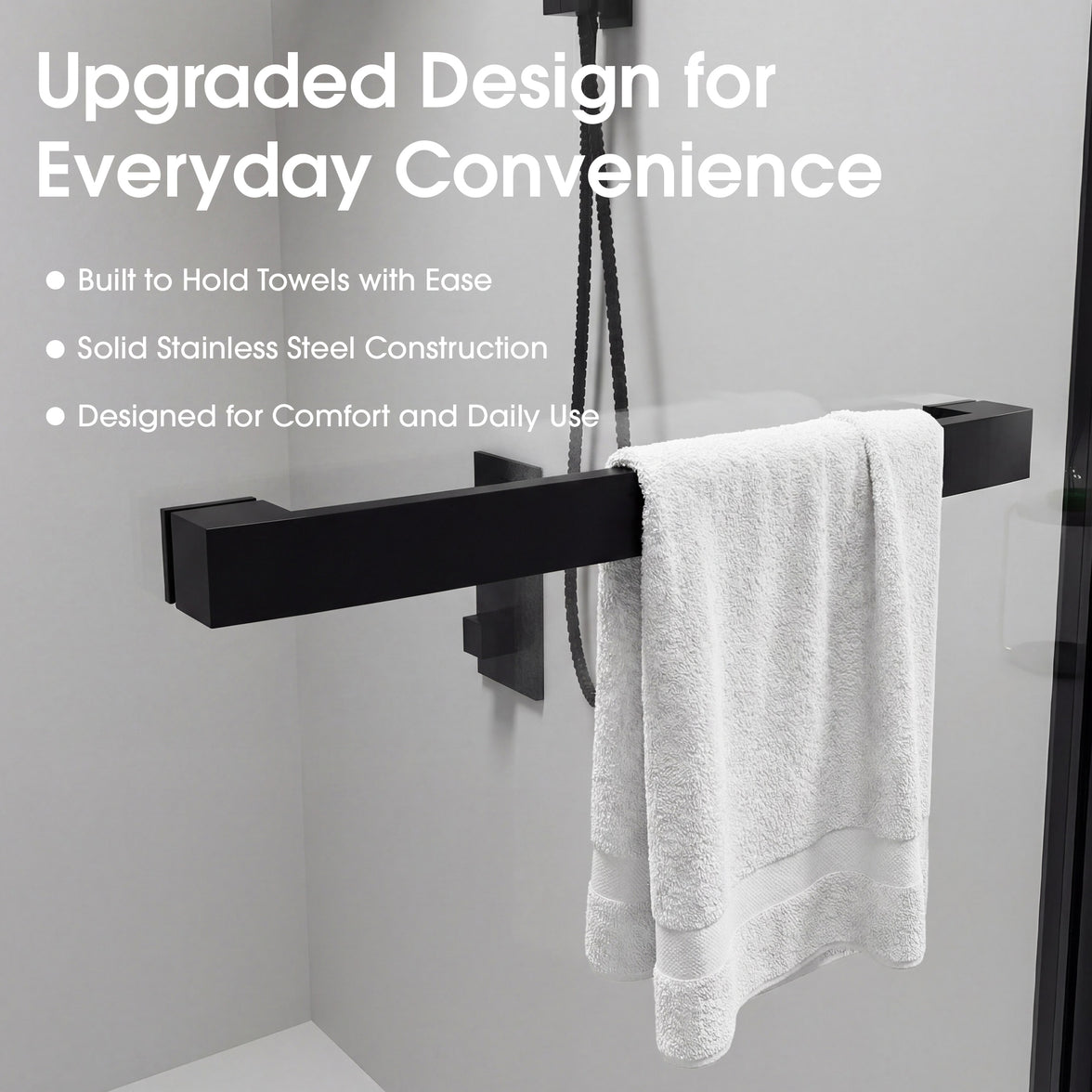 48–52" or 60–64" W x 76" H Matte Black Framed Bypass Shower Door with 5/16"(8mm) Tempered Clear Glass