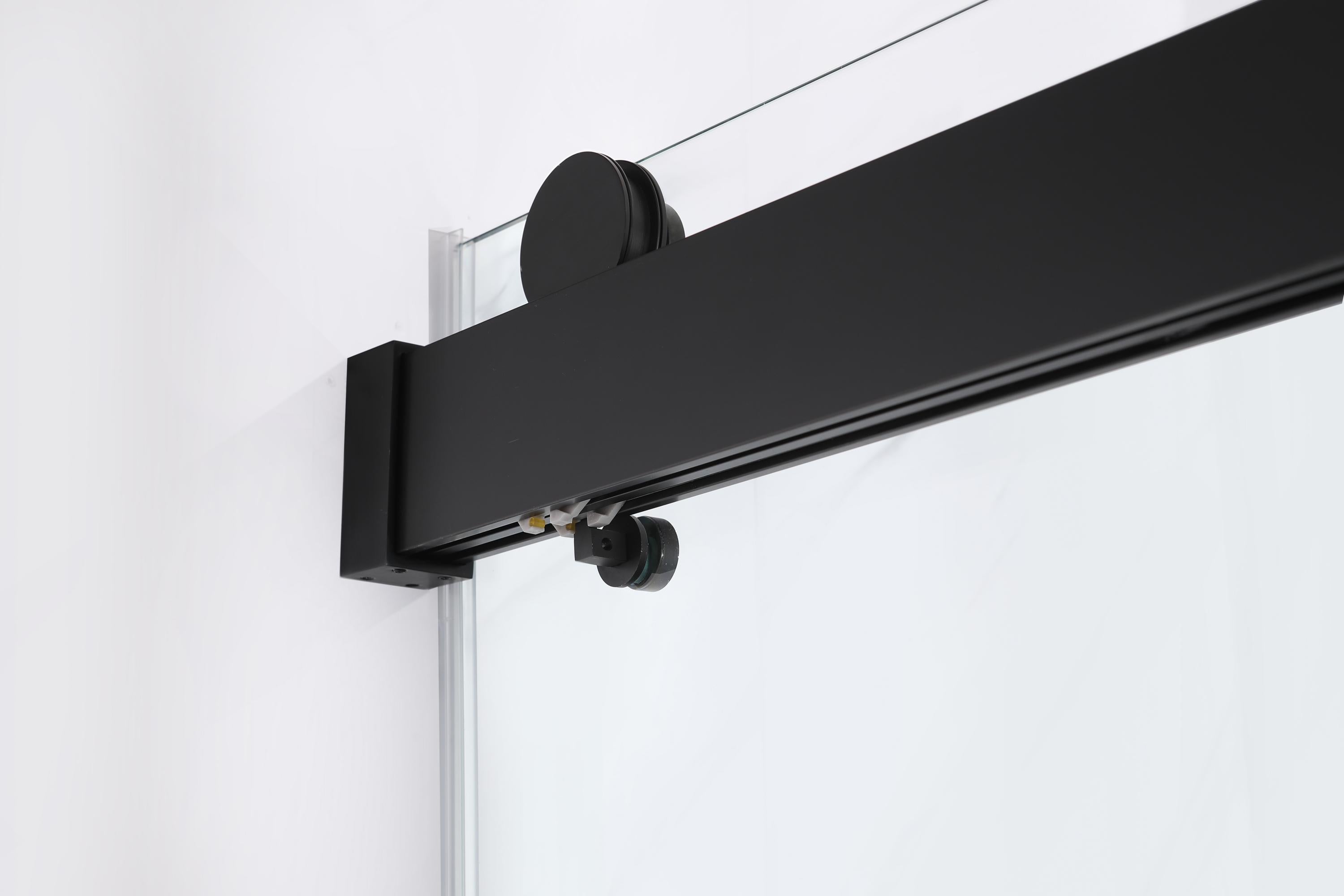 Astra 48"-52" or 60"-64" W x 76" H Frameless Double Sliding Shower Door with 5/16"(8mm) Tempered Clear Glass and Stainless Steel Hardware