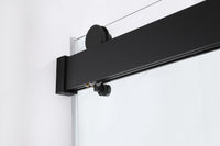 Astra 48"-52" or 60"-64" W x 76" H Frameless Double Sliding Shower Door with 5/16"(8mm) Tempered Clear Glass and Stainless Steel Hardware