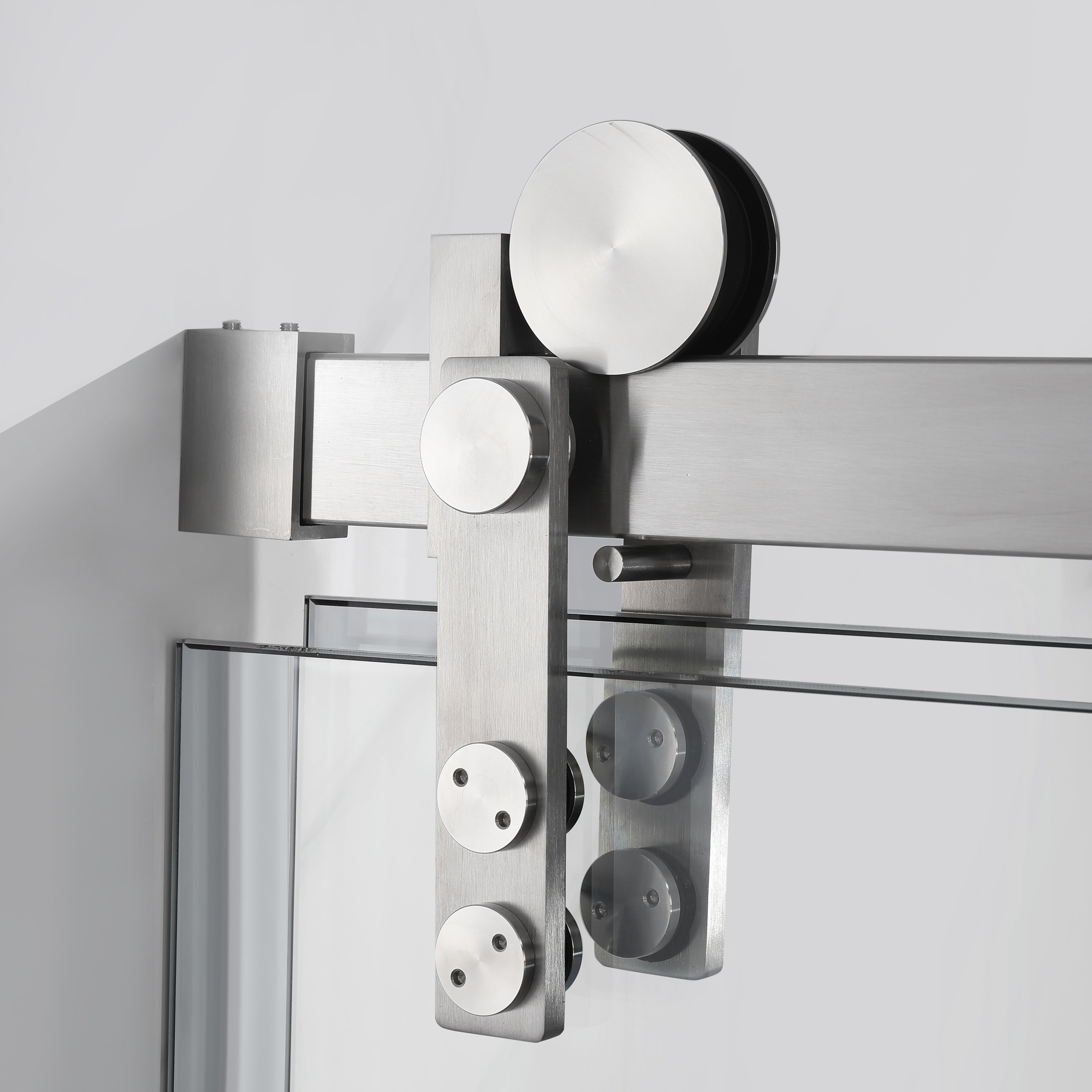 Jade 48"-52" or 60"-64" W x 76" H Semi-Frameless Single Sliding Shower Door with 5/16"(8mm) Tempered Clear Glass and Soft-Close