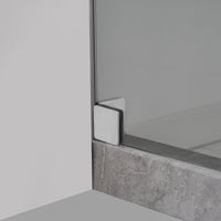 Jade 60"-64" W x 76" H Frameless Single Sliding Shower Door with 5/16"(8mm) Tempered Clear Glass and Stainless Steel Hardware