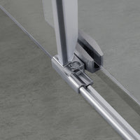 Jade 60"-64" W x 76" H Semi-Frameless Single Sliding Shower Door with 3/8"(10mm) Tempered Clear Glass and Stainless Steel Hardware