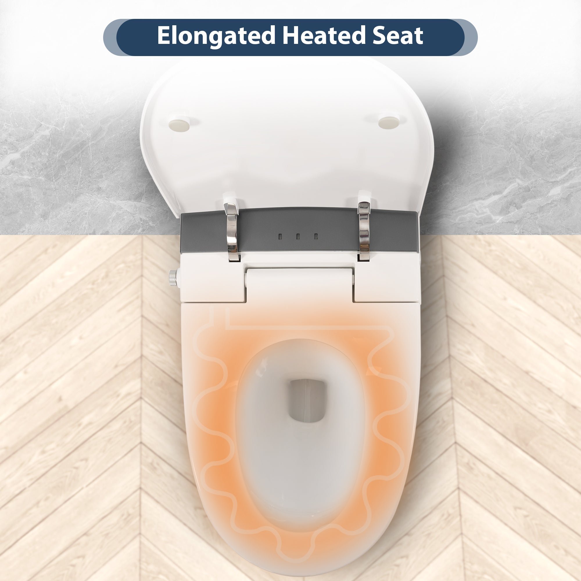 Tankless One-Piece Smart Toilet with Heated Seat, Auto Flush and Foot Sensor in White