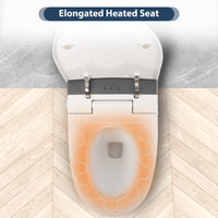 Tankless One-Piece Smart Toilet with Heated Seat, Auto Flush and Foot Sensor in White