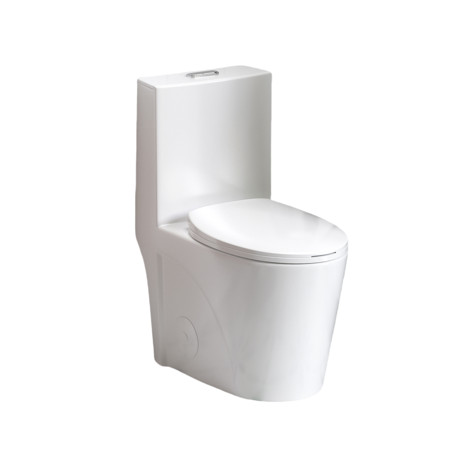 One-Piece Elongated Toilet with 1.1/1.6 GPF Dual Flush, 17" ADA Height and Soft-Close Seat
