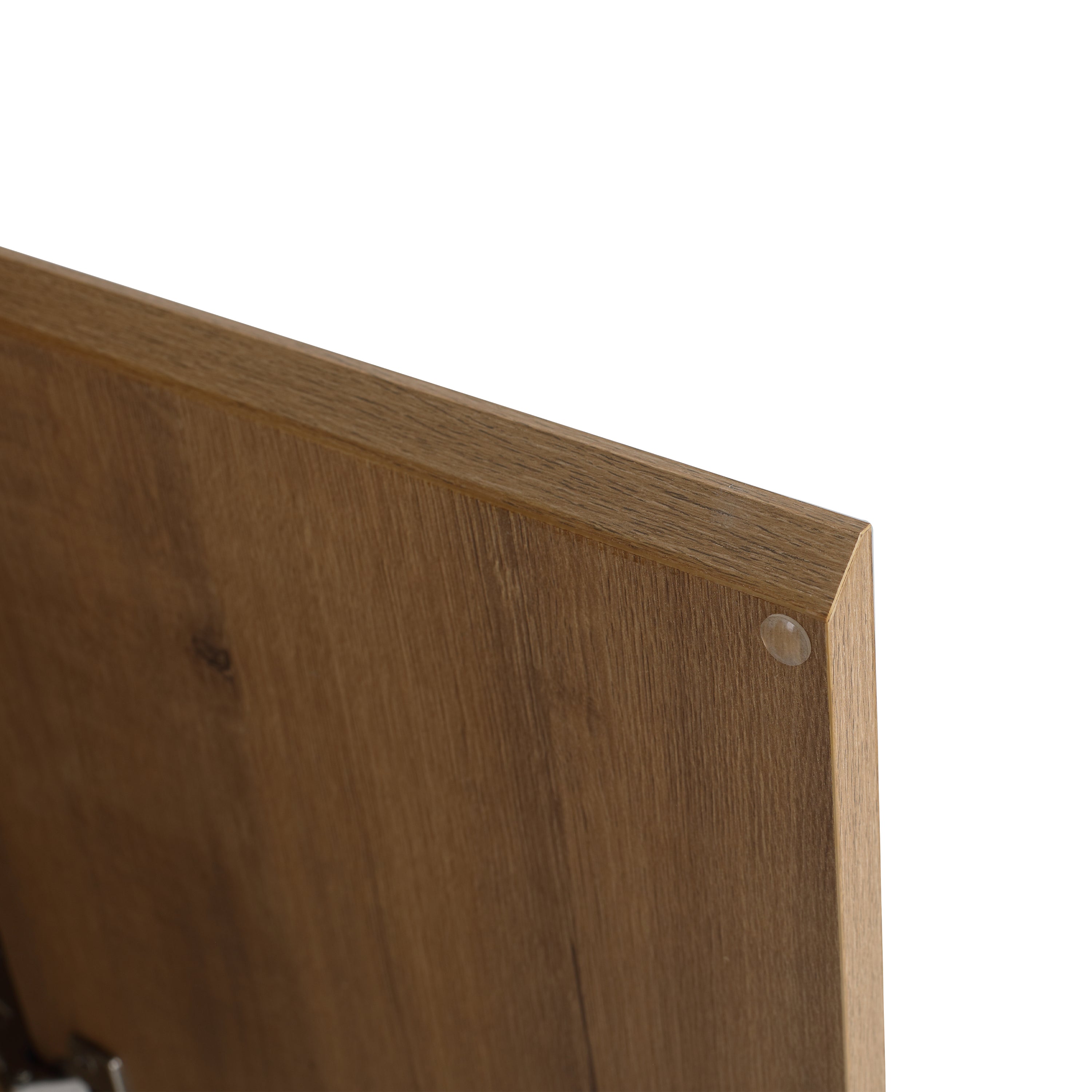 30" Imitative Oak Wall-Mounted Bathroom Vanity With White Ceramic Sink and Adjust Open Shelf