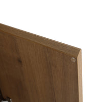 30" Imitative Oak Wall-Mounted Bathroom Vanity With White Ceramic Sink and Adjust Open Shelf
