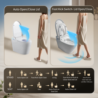 Tankless Smart Toilet with Built-In Bidet, Auto Flush, Heated Seat and Warm Water