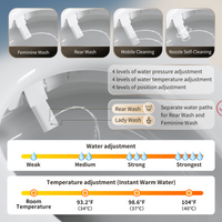 Tankless Smart Toilet with Built-In Bidet, Auto Flush, Heated Seat and Warm Water