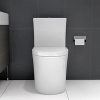 23" Compact One-Piece Toilet with 0.8/1.6 GPF Dual Flush and Soft-Close Seat in White
