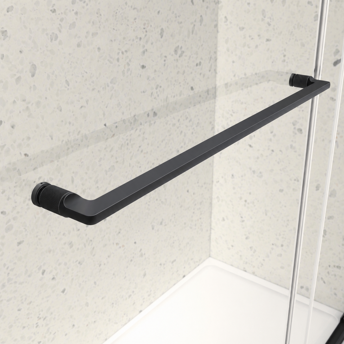 Astra 49"-54" or 55"-60" W x 76" H Frameless Double Sliding Shower Door with 5/16"(8mm) Tempered Clear Glass and Soft-Close
