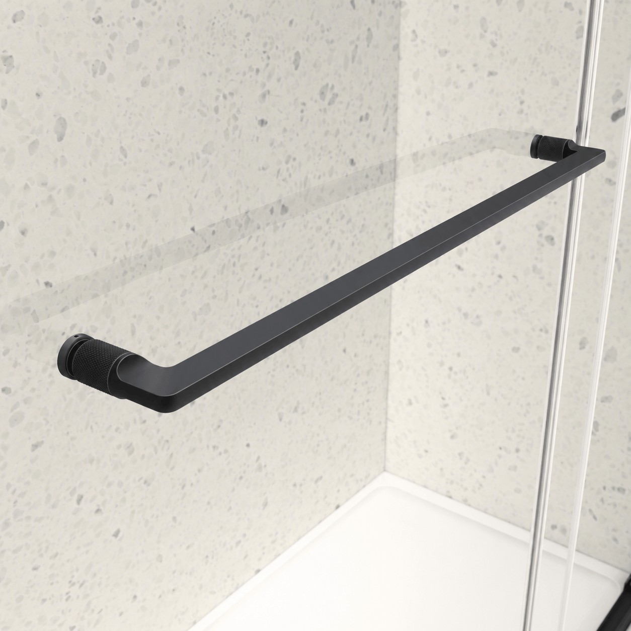 Astra 49"-54" or 55"-60" W x 76" H Frameless Double Sliding Shower Door with 5/16"(8mm) Tempered Clear Glass and Soft-Close in Matte Black