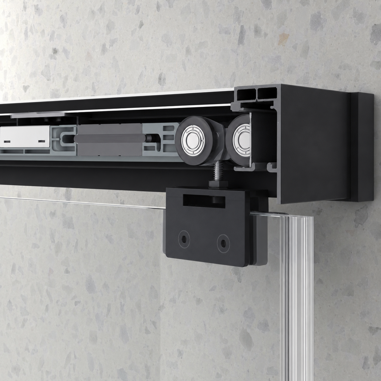Astra 49"-54" or 55"-60" W x 76" H Frameless Double Sliding Shower Door with 5/16"(8mm) Tempered Clear Glass and Soft-Close