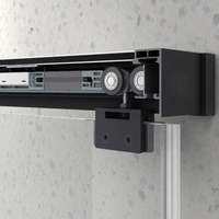Astra 49"-54" or 55"-60" W x 76" H Frameless Double Sliding Shower Door with 5/16"(8mm) Tempered Clear Glass and Soft-Close