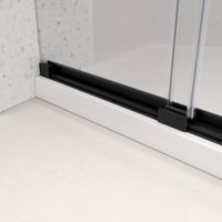 Astra 49"-54" or 55"-60" W x 76" H Frameless Double Sliding Shower Door with 5/16"(8mm) Tempered Clear Glass and Soft-Close