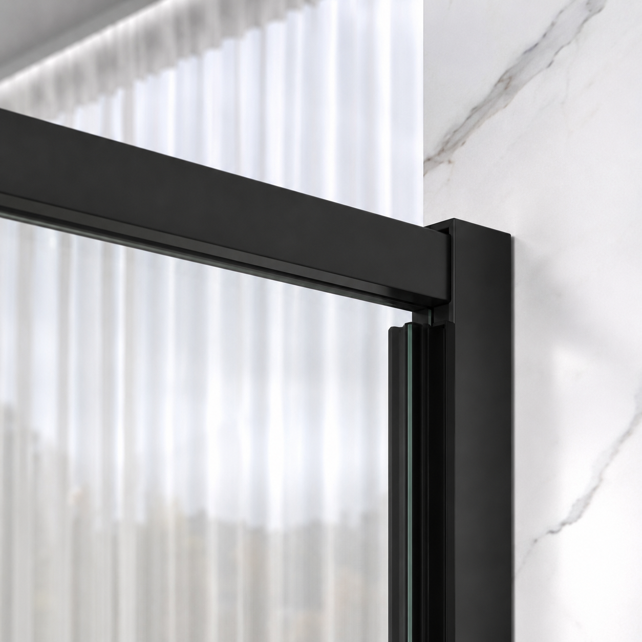 Jade 56"-60" W x 74" H Semi-Frameless Sliding Shower Door with 1/4"(6mm) Tempered Clear Glass