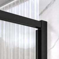 Jade 56"-60" W x 74" H Semi-Frameless Sliding Shower Door with 1/4"(6mm) Tempered Clear Glass