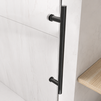 Jade 56"-60" W x 76" H Frameless Single Sliding Shower Door with 5/16"(8mm) Tempered Clear Glass and Buffer Design