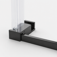 Jade 56"-60" W x 76" H Frameless Single Sliding Shower Door with 5/16"(8mm) Tempered Clear Glass and Buffer Design