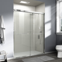 Core 44"-48" or 56"-60" W x 72" H Framed Double Sliding Shower Door with 1/4"(6mm) Tempered Clear Glass