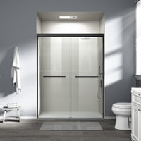 Core 44"-48" or 56"-60" W x 72" H Framed Double Sliding Shower Door with 1/4"(6mm) Tempered Clear Glass