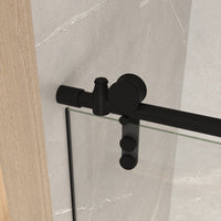 Jade 56"-60" W x 76" H Frameless Single Sliding Shower Door with 1/4"(6mm) Tempered Glass and Stainless Steel Hardware