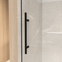 Jade 56"-60" W x 76" H Frameless Single Sliding Shower Door with 1/4"(6mm) Tempered Glass and Stainless Steel Hardware