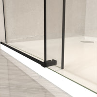 Jade 56"-60" W x 76" H Frameless Single Sliding Shower Door with 1/4"(6mm) Tempered Glass and Stainless Steel Hardware