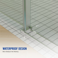Jade 56"-60" W x 70" H Frameless Single Sliding Shower Door with 5/16"(8mm) Tempered Clear Glass with Towel Bar