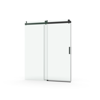 Astra 56"-60" W x 76" H Frameless Single Sliding Shower Door with 1/4"(6mm) Tempered Clear Glass and Soft-Close
