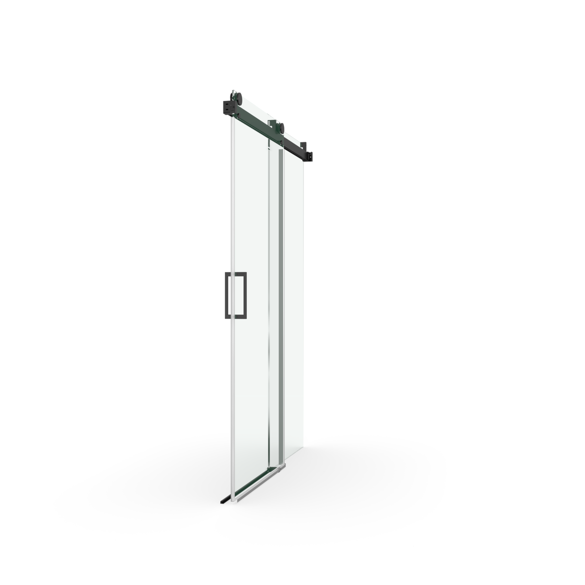 Astra 56"-60" W x 76" H Frameless Single Sliding Shower Door with 1/4"(6mm) Tempered Clear Glass and Soft-Close