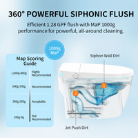 Tankless Smart Toilet with Built-In Bidet, Auto Flush, Heated Seat and Warm Water