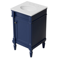 Somerset 19" Freestanding Bathroom Vanity with Engineered Marble Top, Ceramic Sink and Soft-Close Door