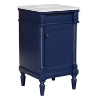 Somerset 19" Freestanding Bathroom Vanity with Engineered Marble Top, Ceramic Sink and Soft-Close Door