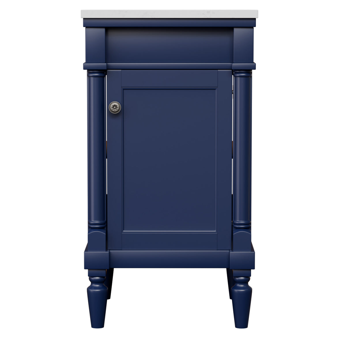 Somerset 19" Freestanding Bathroom Vanity with Engineered Marble Top, Ceramic Sink and Soft-Close Door