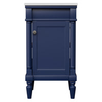 Somerset 19" Freestanding Bathroom Vanity with Engineered Marble Top, Ceramic Sink and Soft-Close Door