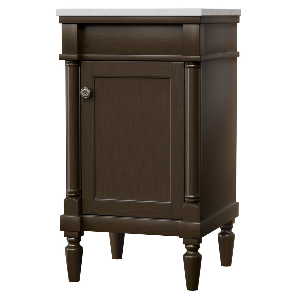 Somerset 19" Freestanding Bathroom Vanity with Engineered Marble Top, Ceramic Sink and Soft-Close Door