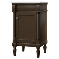 Somerset 19" Freestanding Bathroom Vanity with Engineered Marble Top, Ceramic Sink and Soft-Close Door
