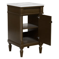 Somerset 19" Freestanding Bathroom Vanity with Engineered Marble Top, Ceramic Sink and Soft-Close Door