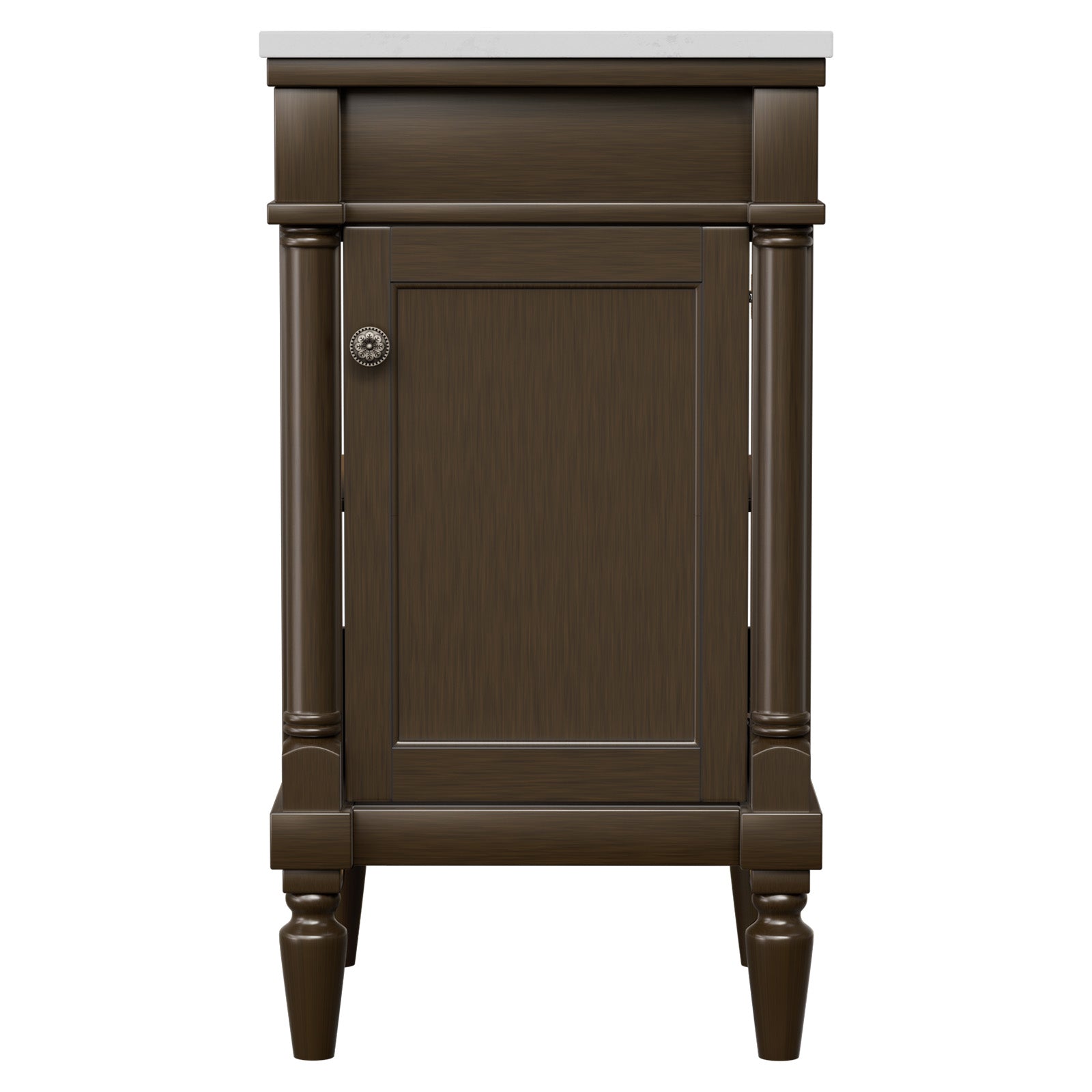 Somerset 19" Freestanding Bathroom Vanity with Engineered Marble Top, Ceramic Sink and Soft-Close Door